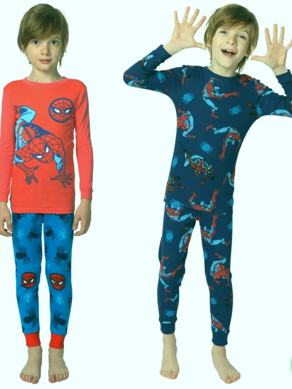 Spider-Man Pajamas Kids Size 5 4-Piece Sleepwear Set NWT